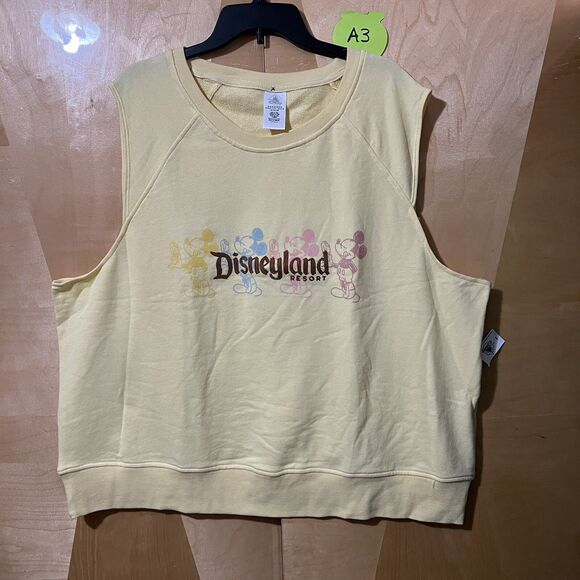 Disney Tops - Disney Womens Sweater Top Plus Size 3X Yellow Disneyland Mickey Mouse New